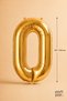Gold Foil Balloon Letter O 40 Inch 102 Cm, Helium Compatible Gold Color Large Size Letter Balloon - 2