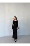 Black Backless Gathered Long Dress - 3