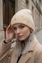 Ribbed Knit Row Pearl Detailed Women's Beanie - 3