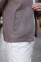Camel Zippered Lined Cashmere Men's Jacket E7207 - 6