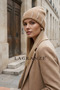 Ribbed Knit Row Pearl Detailed Women's Beanie - 2