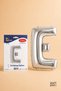 Silver Foil Balloon Letter E 16 Inch 40 Cm, Silver Color Name and Birthday Party Decoration