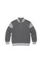 Men's Large Size Smoked Hattush Zipper High Collar Patterned Knitwear Sweater 3Xl-4Xl-5Xl-6Xl - 4