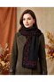 Cashmere Textured Rose Model Knitwear Scarf