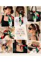 Flower-Patterned Thin Scarf Bandana Ribbon - 3