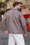 Camel Zippered Lined Cashmere Men's Jacket E7207 - 2