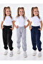 Set of 3 Unisex Fleece Cotton Combed Cotton Elastic Waist Trousers with Pockets and 3 Thread Rastered Sweatpants