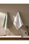 Citrouille 100% Cotton Kitchen Towel Set - White/Orange