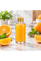 3 Pieces of 50 ml Glass Ginger Shot Bottles – Mini Beverage Bottles with Gold Lids - 3