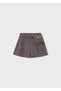 Girl's Houndstooth Skirt with Bag Detail - 2