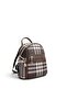 Coffee - Brown Striped Plaid Women's Backpack Sp983 - 2