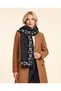 Cashmere Textured Rose Model Knitwear Scarf - 3