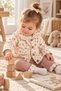 Baby Girl 3-Piece Set Floral Patterned Knitwear Jacket Seasonal Top and Bottom Set 6-9-12-18-24 Months - 4