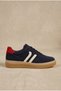 Women's Suede Flat Sole Sneaker with Lace-Up Bead Detail Comfortable Walking and Casual Sports Shoes Retro Stylish Sneaker - 3