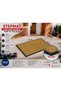 Moisture Absorber Dust Catcher Mud Scraper Pvc Base and Pvc Border Scroll Beige Carpeted Door Mat