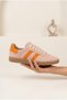 Women's Suede Flat Sole Sneaker Lace-Up Comfortable Walking and Casual Sports Shoes Retro Stylish Sneaker - 3