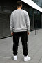 Unisex Cotton Winter Sweatshirt Two-Thread Seasonal Sweatpants Set Simsek Paris Print - 2