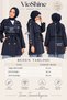 Women's Lined Belted Pocketed Double-Breasted Short Trench Coat - 2