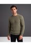 Men's crew neck striped knitwear
