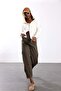 Khaki Cargo Pocket Barrel Pants 031724 - 3