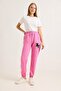 3-Strap Pink Tracksuit with Elasticated Ankles - 2