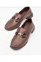 Women's Brown Genuine Leather Orthopedic Sole Loafer Shoes - 2
