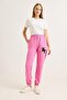 3-Strap Pink Tracksuit with Elasticated Ankles