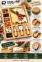 30X39,5 cm 6+1 Compartment Mdf Cheese Presentation Board with 3 Wooden Handles and Knife Pablito Home - 5