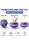 3D Printed Press-Rotating Fidget Spinner Toy, Mechanical Kinetic Desk Toy for Stress & Anxiety Relief, Unique Sensory Press-to-Spin Fidget Toy for Adults, Cool Gadgets Gift (Blue) - 8