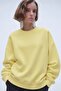 Women's Oversize Sweatshirt Paradise Varsity Embossed Printed Yellow – Crew Neck, 3 Thread Raster P - 3