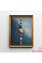 1pc Mid Century Modern Solar System Retro Space Canvas Wall Art Print, Planet Illustration Canvas Poster, Bedroom Study Retro Home Decor, Unframed - 7