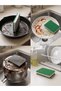 1 Piece Multi-Purpose Double-Sided Silver/Green Dish Sponge Tough Dirt Expert