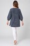 Women's Italian Style Oversized Knitwear Blouse with Bat Sleeves and Side Slits with Pocket Detail - 4