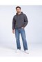 3 Thread Men's Hooded Kangaroo Pocket Sweat Soft Puff Fabric Sweatshirt - 3