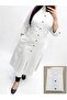 White Cotton Wooden Button Kurti - NJF2346 | White-Size:XL-42-Inches