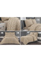 Zigzag Patterned Double Bedspread (Pique) Set 3 Pieces Beige - 5