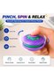 3D Printed Press-Rotating Fidget Spinner Toy, Mechanical Kinetic Desk Toy for Stress & Anxiety Relief, Unique Sensory Press-to-Spin Fidget Toy for Adults, Cool Gadgets Gift (Blue) - 2