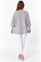 Women's Italian Style Oversized Knitwear Blouse with Bat Sleeves and Side Slits with Pocket Detail - 4