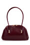 Baguette Form Faux Leather Martina Women's Shoulder Bag Burgundy