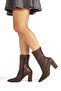 Women's Pointed Toe 8 cm Heeled Zippered Unlined New Season Stretch Boots Bootie - 4