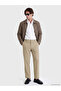 Özmarka New Season Beige Regular Fit Gabardine Men's Trousers