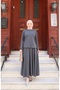 Shoulder Drop Detailed Skirted Suit