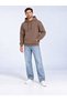 3 Thread Men's Cut Pocket Design Hooded Sweatshirt Soft Puff Fabric Hooded Sweatshirt Cotton - 5