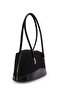 Baguette Form Suede Leather Martina Women's Shoulder Bag Black - 2