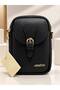 406 Women's Flotter Leather Cross Strap Phone Bag Mini Messenger Bag with Buckle on the Front - 3
