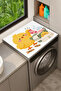 Clothes Dryer Top Organizer Mat Liquid-Proof Cover Yellow Fluffies