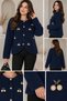 Women's Stone Embellished Buttoned Angora Soft Textured Stylish Cardigan - 2