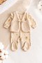 Baby Girl Plush Vest and Booties Jumpsuit Set of 2 with Floral Embroidery, Seasonal Gift - 2