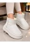 Women's Thick Poly Sole Boots with Fur Inside and Suede Look - 2