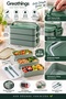 3-Tier 420 ml Plastic Lunch Box with Fork and Spoon and Handle, Portable Food Container - 5
